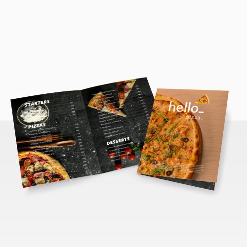 Maak je menu en design en laat je restaurant menu kaarten direct en snel printen